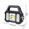 Zoomable Camping Work Light Waterproof Handheld  Flashlight Portable Solar Searchlight  Camping