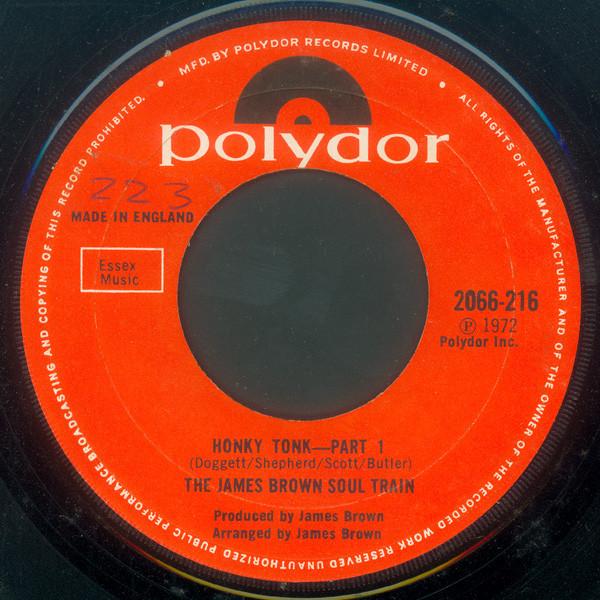 

7inch Record JAMES BROWN SOUL TRAIN - Honky Tonk 2066216 Polydor 1972 UK Soul/Funk Used