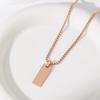 Cross-border Stainless Steel Engraved Pearl Necklace with Square Hole for Festivals