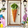 Easter Themed Door Flag With Easter Bunny And Carrot Pattern Holiday Decoration Suitable For Holiday Garden Entrance