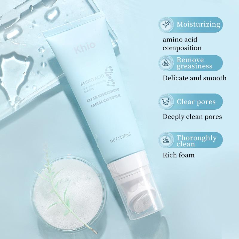 Amino Acid Facial Cleanser: Gentle, Moisturizing Foam Brush Head