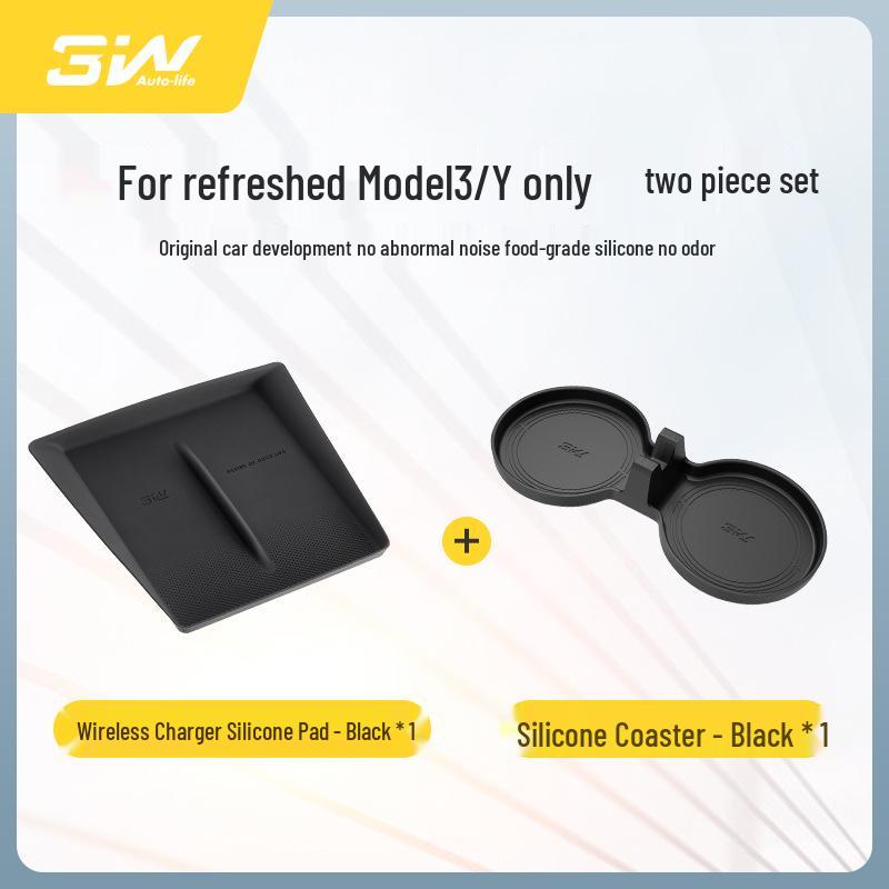 Tesla Model Y/3/S/X Center Console Silicone Cup Holder Coaster
