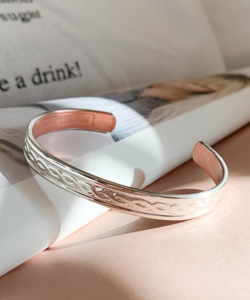 Sabona London S5 Silver-Plated Tudor Copper Bangle