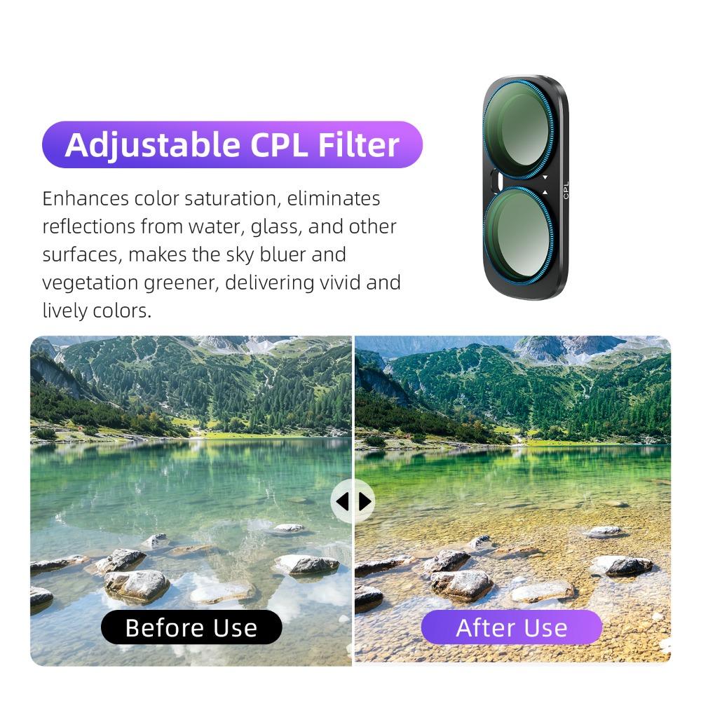 Filtros de Lente Magnéticos de Vidrio Óptico para Accesorios de Cámara Gimbal Insta360 Luna Ultra