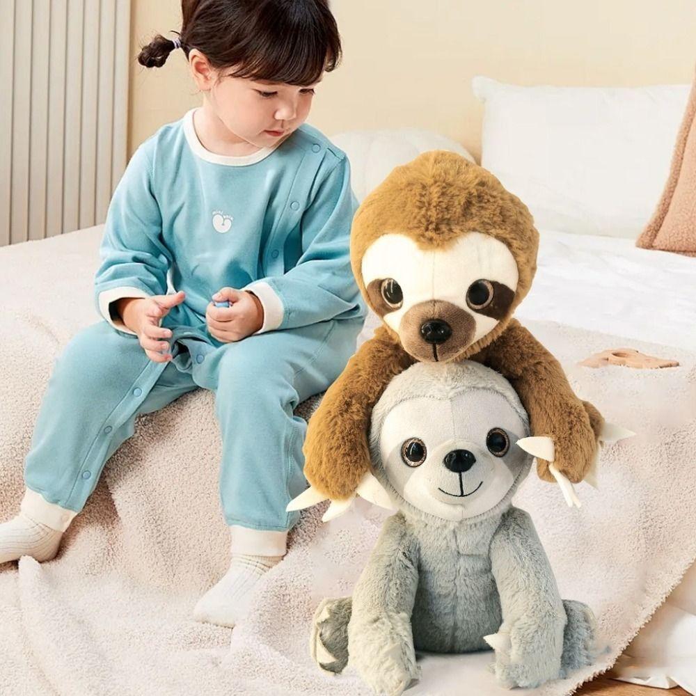 Big Eyes Sloth Plush Toy Soft Comfort Simulation Sloth Doll For Friends Stuffed Sloth  Kids Toy