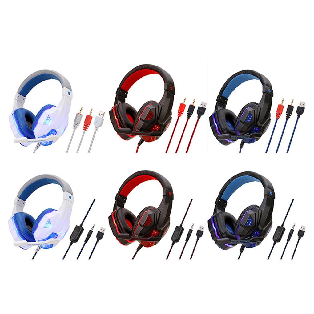 Gaming Headphone Computer Game Console Stereo Surround Sound 3 .5mm Wired