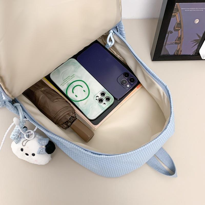 Schoolbag High-value New Cute Children's Mini Schoolbag Mori Sweet Wind Girl Cream Solid Color Versatile Backpack