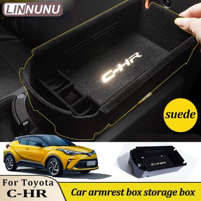 LINNUNU Pour toyota chr Boîte d'accoudoir de voiture boîte de rangement couvercle C-HR 2016--2025 Accessoires d'intérieur de voiture Organisation de rangement 2024