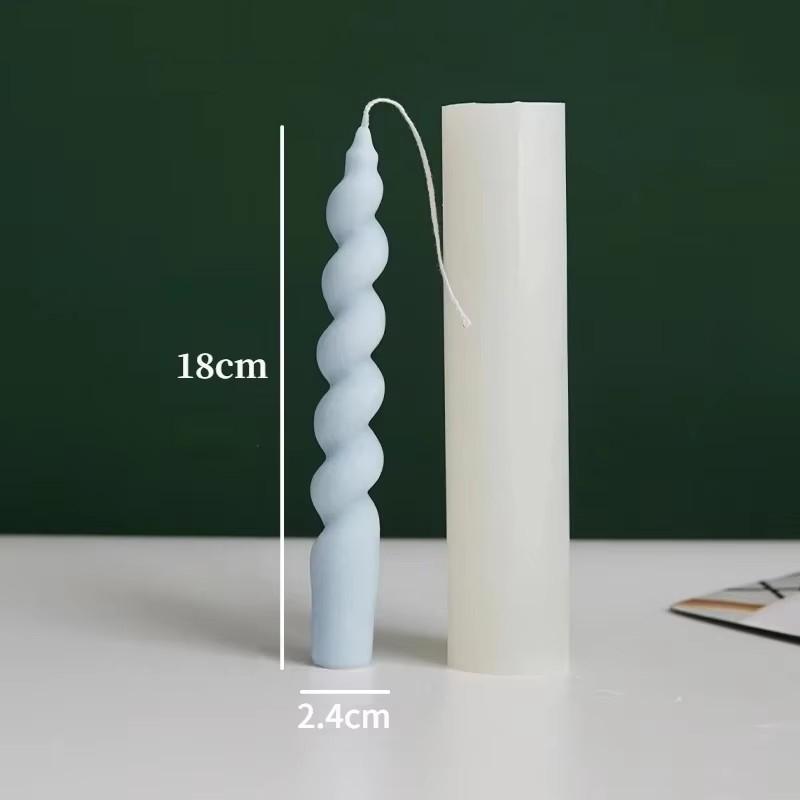 

Силиконовая форма для свечи-спирали на длинной ножке Сделай сам Форма для вращающейся ароматической свечи ручной работы Принадлежности для изготовления свечей в подарок для домашнего декора