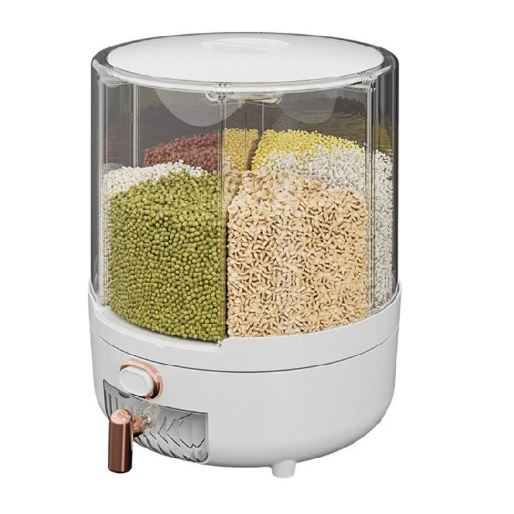 Home Cereal Storage Container with Good Sealing for Rice Beans 360-Rotating 3230₽