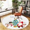 1pc Christmas Santa Claus Round Chair mat Area Rug - Non-Slip, Floor Mat for Office, Bedroom, and Indoor Decor c1125227