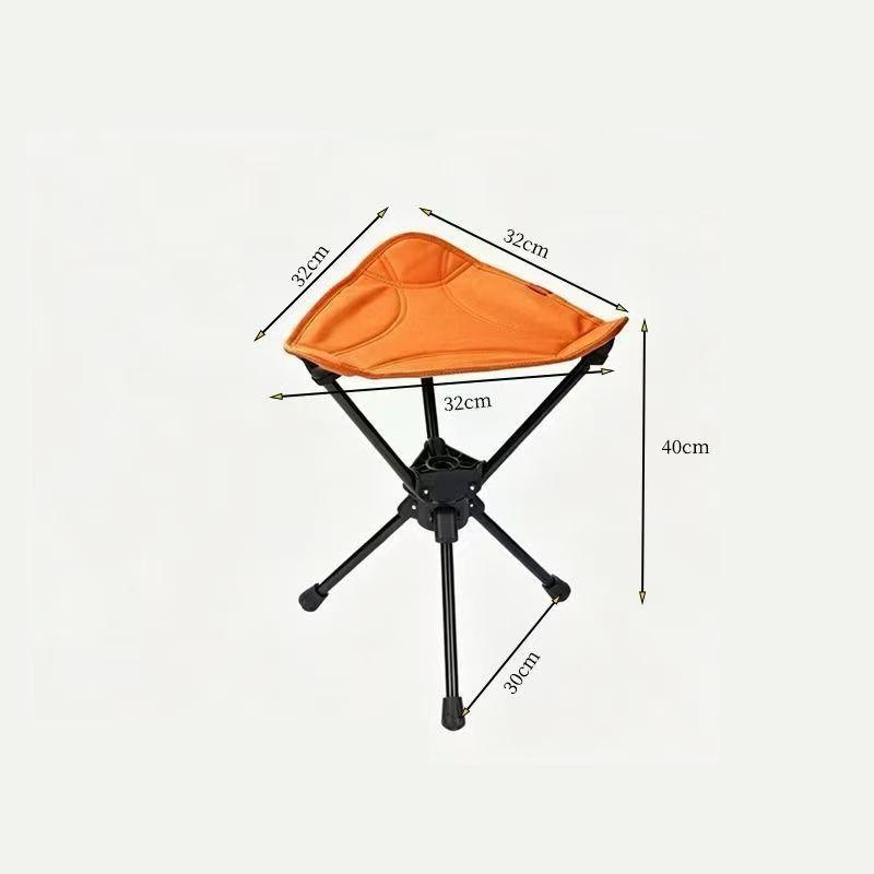 1pcs Multi-scenario Application Ultralight Portable Folding Stool Compact Outdoor Three Legged Stool 360° Rotation Picnic Fishing Camping Stool