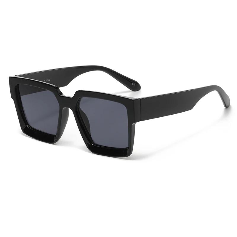 Square Vintage Sunglasses For Men Women Fashion Big Black Frame Shades Retro Designer Sun glasses Driving Eyewear Male UV400