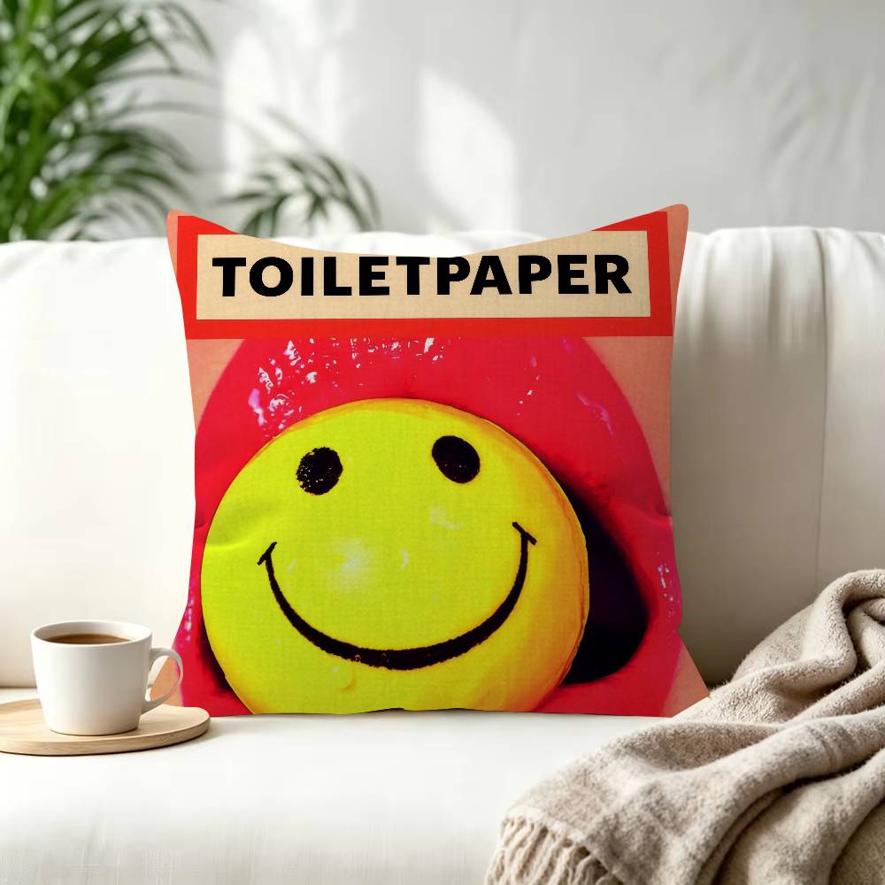 Fashion TToiletpaper Doublesided Pillow Gift Home Office Decoration Bedroom Sofa Car Cushion Cover Case X