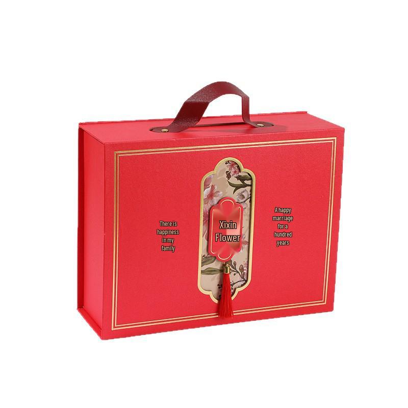 Chinese Wedding Souvenir: Towel & Candy Flip-Top Gift Box