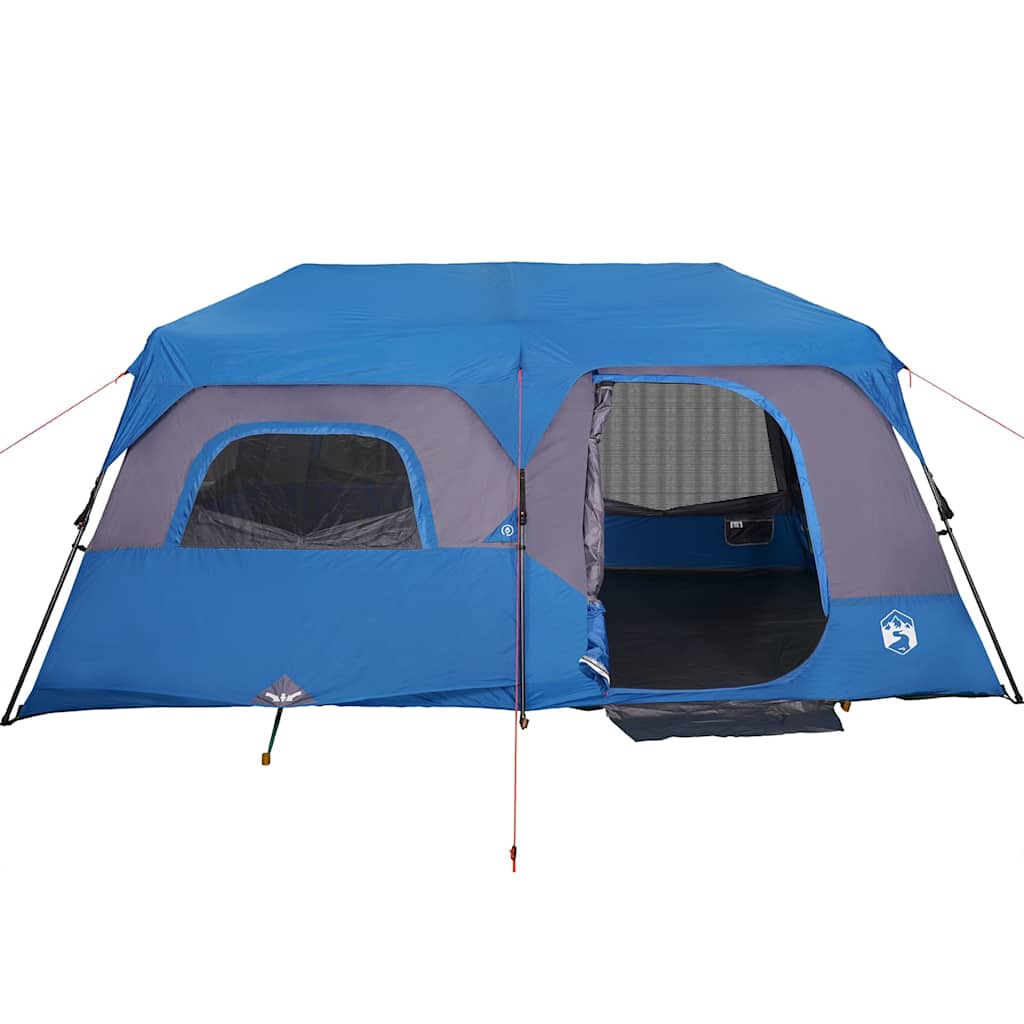 Family Tent for 9 Persons Blue Quick Release Waterproof