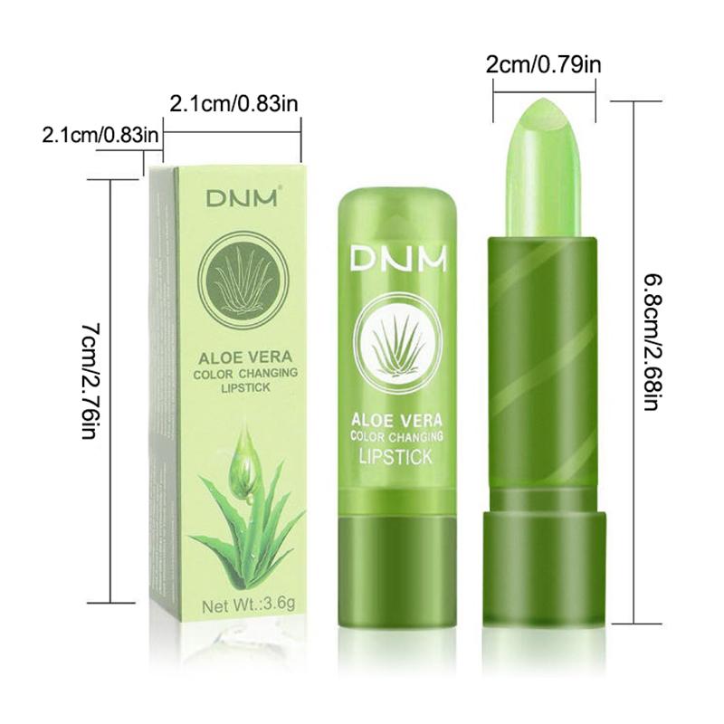 Aloe Vera Color-Changing Lipstick Long-Lasting, Moisturizing, Temperature-Activated Lip Balm, Fade-Resistant Nourishing Lip Care
