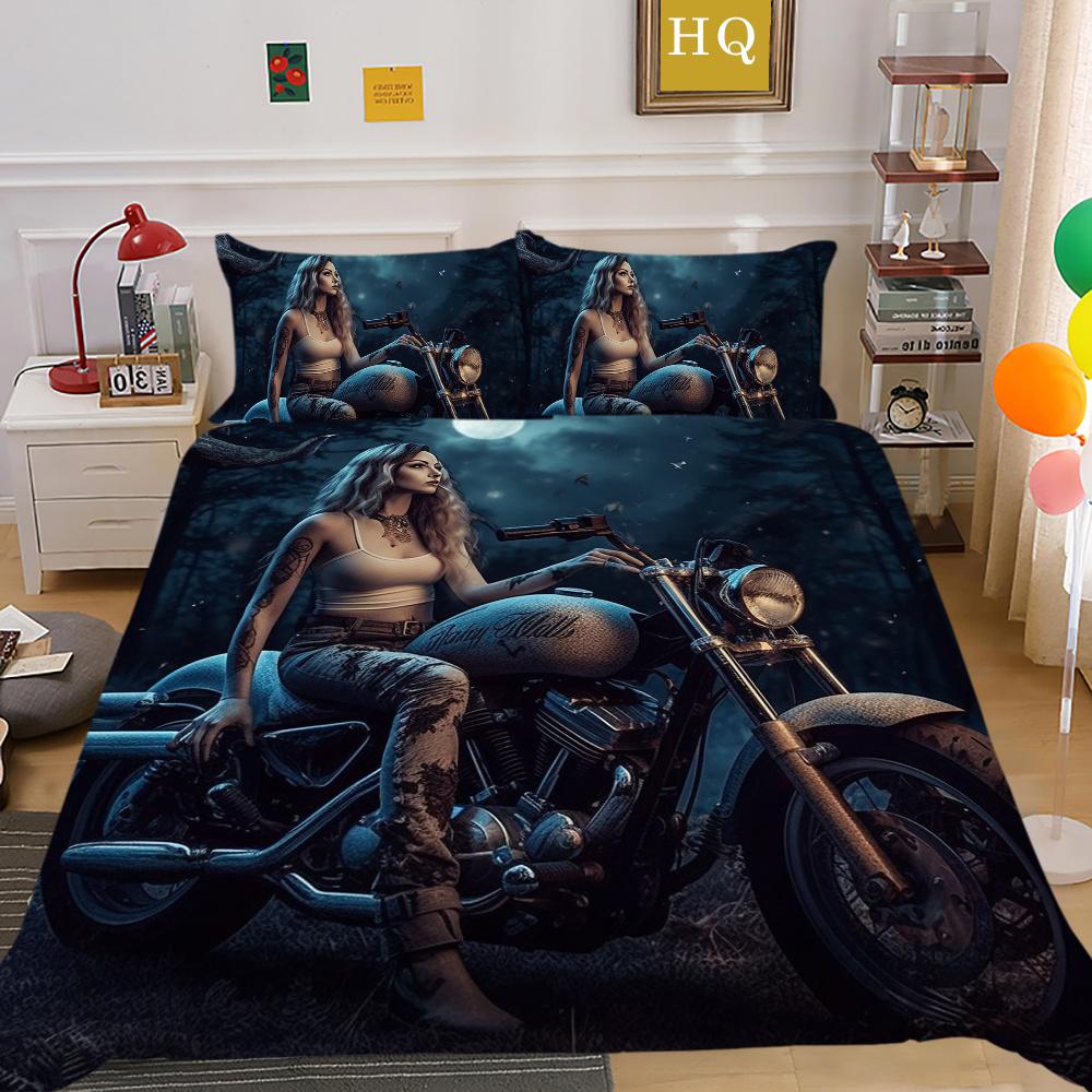 Beauty Skull Printed Comforter Cover Set Full Size Microfiber Home Textiles High Quality Luxury Bedspreads
