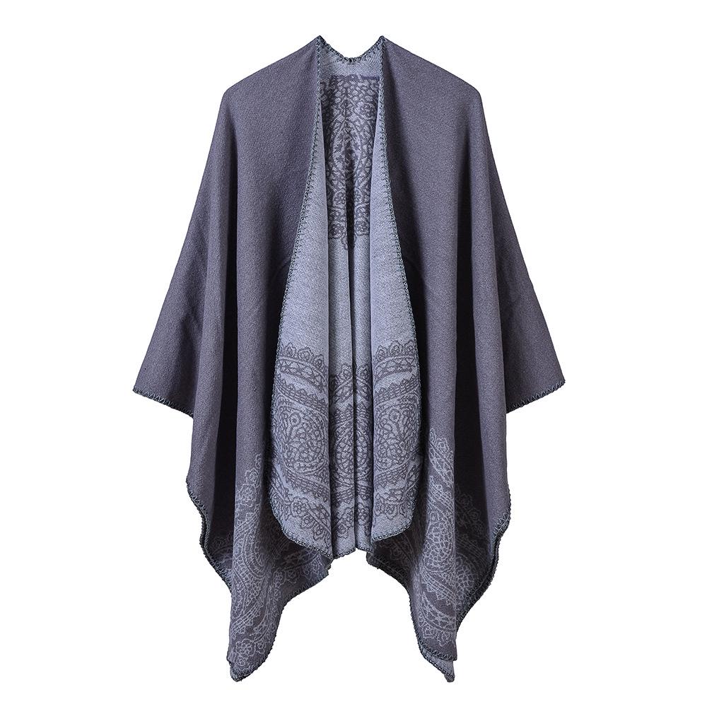 Women's Classic Lace Pattern Pastoral Shawl Cloak
