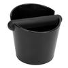 Coffee Knock Box Splashing Proof Plastic Anti Slip Bottom Sock Absorption Coffee Grounds Knock Box with Knock Bar Black