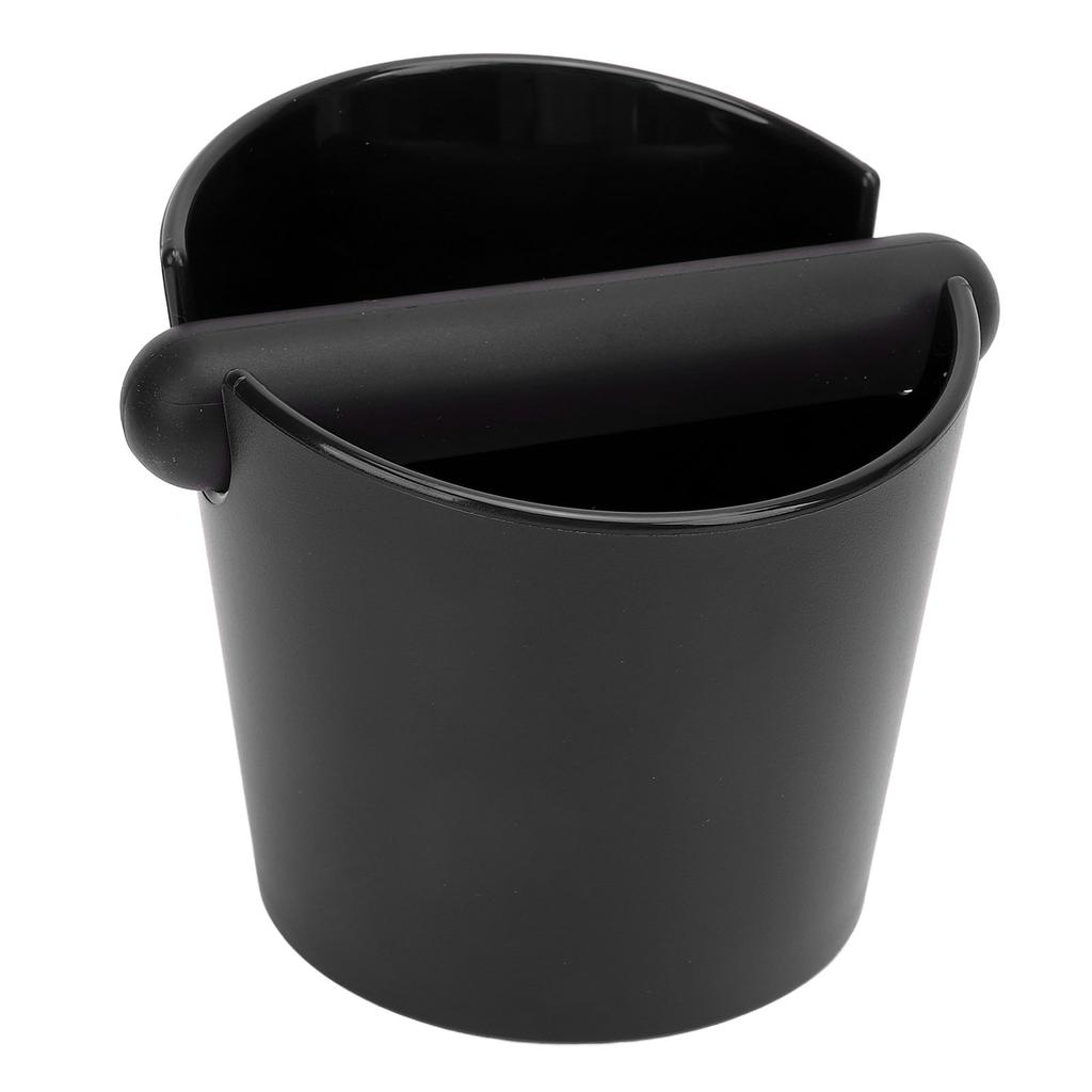 Coffee Knock Box Splashing Proof Plastic Anti Slip Bottom Sock Absorption Coffee Grounds Knock Box with Knock Bar Black