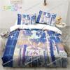 Genshin Impact Anime Printed Bedding Set Single Twin Full Queen King Size Bed Set Adult Kid Bedroom Bedding Gift