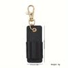 Portable Lanyard Pen Holder, Leather Badge Pencil Holder Leather Pen Pouch Holder Pocket Protector for Office