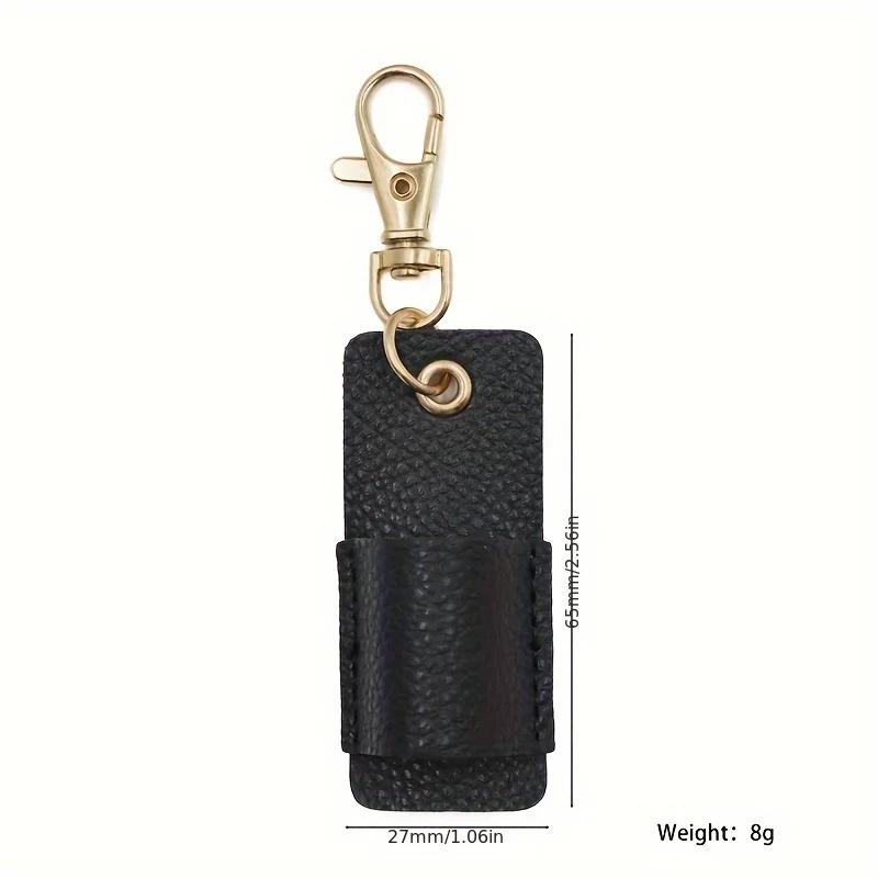 Portable Lanyard Pen Holder, Leather Badge Pencil Holder Leather Pen Pouch Holder Pocket Protector for Office