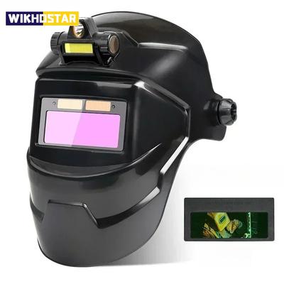 Schützende Gesichtsmaske mit Echtfarbenautomatik Schweißhelm mit automatischer Abdunklung Weites Sichtfeld Schutzbrille UV/IR-Schutz Verstellbare Kopfhalterung