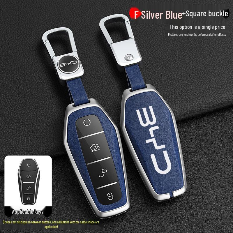BYD Han Key Case for Qin Pro, Song Max, New Energy, Tang, Song Plus - Metal Shell Car Bag Buckle.