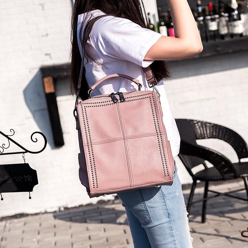 Women's Leather Backpack, Korean-style Crossbody Bag, Versatile Leather Handbag, Backpack