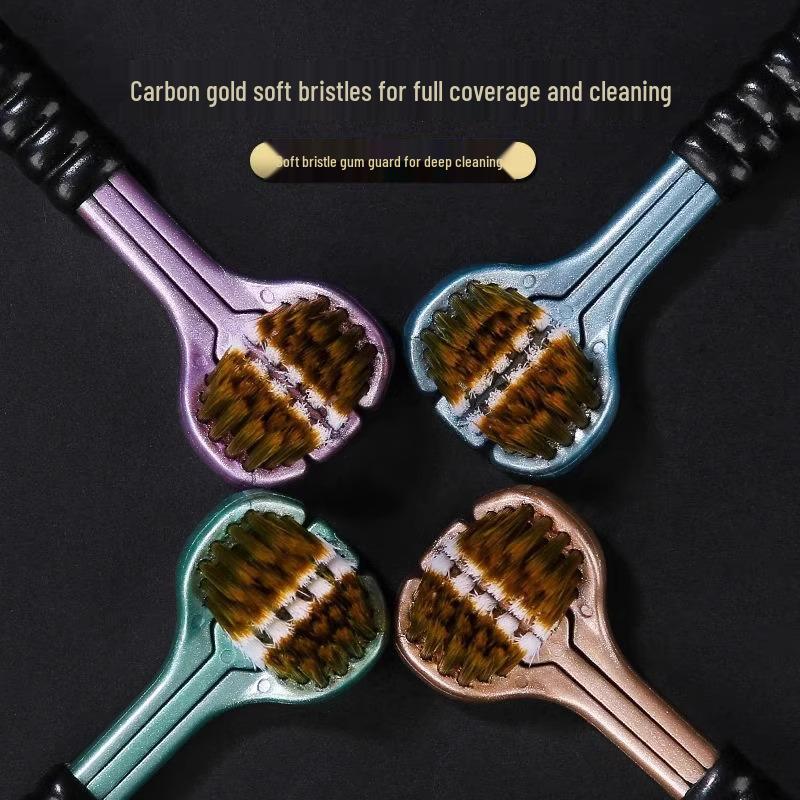 Three-Sided Soft Bristle Toothbrush for Men & Women - Wrap-Around Design, Dead Angle Cleaner, Family Pack