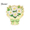 Artistic Floral Gift Bouquet Brooch Pin for Women, Enamel Romantic Flower Jewelry, Durable Zinc Alloy Lapel Coats Dresses And Scarves