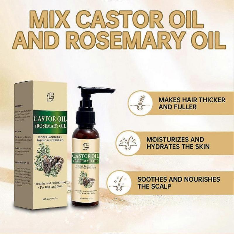 Pure Castor Oil For Hair 60g Deep Conditioning Treatment Reduces Hair Loss Split Ends Enhances Thickness Shine Long Lasting Moisturizer For Skin