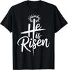 He Is Risen Jesus Cross for Religious Christian Easter T Shirt