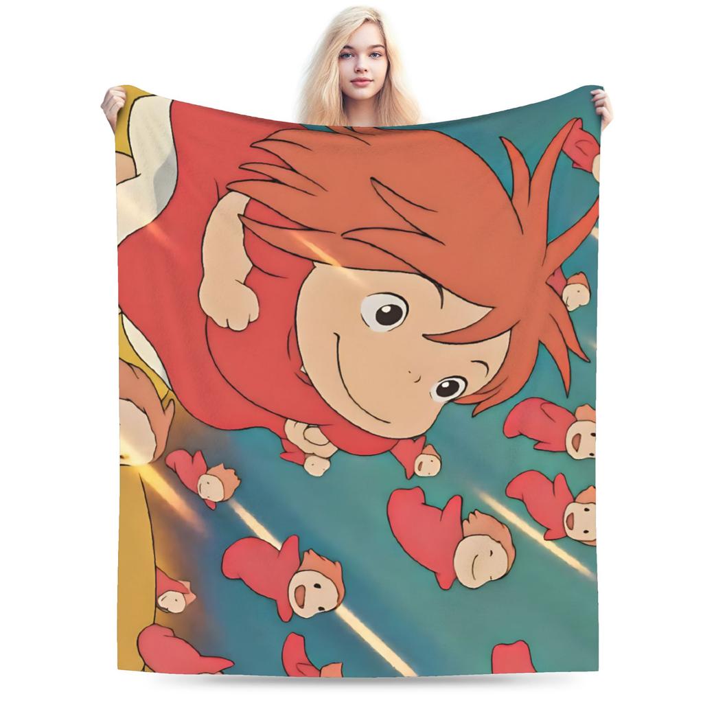 Ponyoed Merch Blanket Warm Cozy Fluffy Throw Blankets for Bed 50x60 Inches Multiple Sizes Throws And Blankets