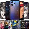 Pour Oppo Reno 15 15c Coque Fleurs Fraîches Silicone Souple TPU Coques de Téléphone pour Reno15 Reno15C Résistante aux Chocs Animaux Loup Cool Protectrice