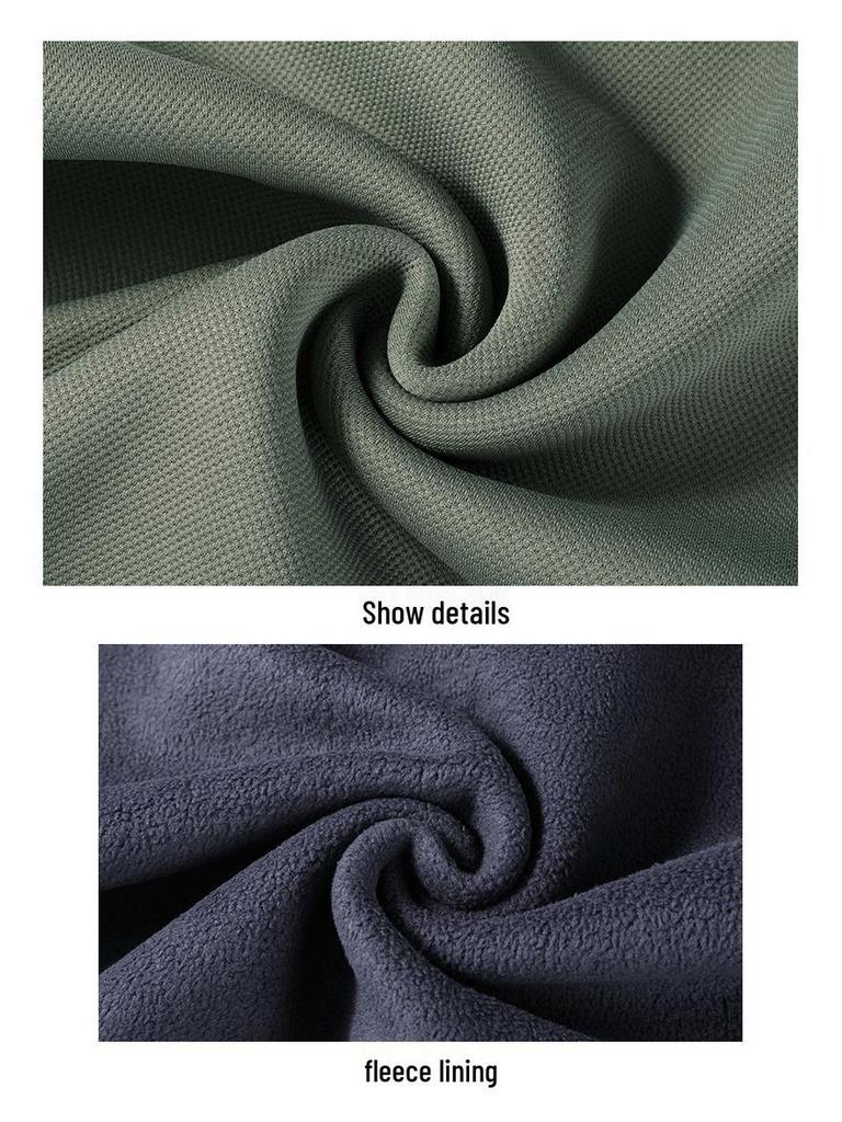 2025 Herren Fleece-gefüttertes lässiges Rundhals warmes Sweatshirt Langarm-T-Shirt Winterkollektion