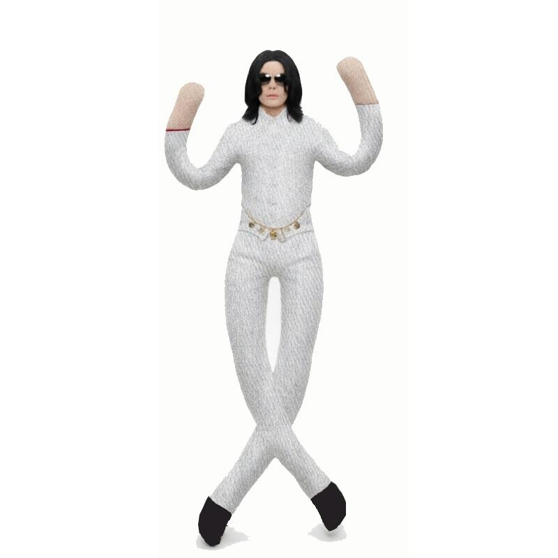 Poupée Peluche Cosplay Michael Jackson Anime 28cm Figurine Remplie Poupées Décoration de Chambre Accessoires Articulés Mobilité Abstraite Cadeau