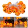 Halloween Light String 3D Pumpkin Design Easy to Use Battery Operated LED Light String Indoor Outdoor Decoration