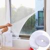 Self-adhesive Black and White Mosquito-proof Screen Window, Mosquito-proof Window Screen Mesh, Invisible Simple Screen Window with Velcro
