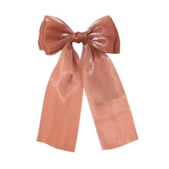 Women Ribbon Bowknot Decor Hair Claw Anti-slip Design Girl Hair Clip Strong Grip Back Head Hair Claw Hair Accessories