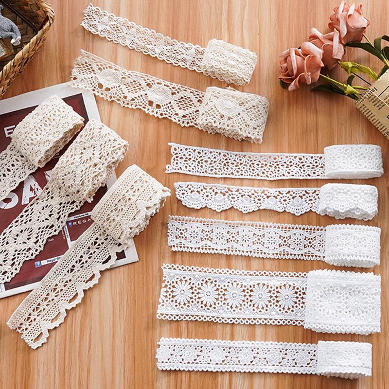 Lace-Trimmed Jute Rope Fabric for DIY Crafts and Clothing
