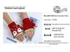 Children's Winter Cartoon Reindeer Flip-Top Half-Finger Gloves, Ages 4-10, Boys & Girls, Plus Velvet, Thick Cotton, Warm.