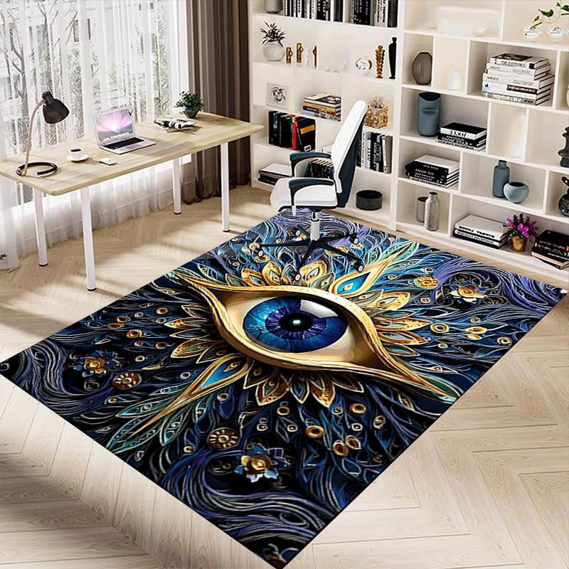 1PC Eye Pattern Carpet Ultra Soft, Thick & Absorbent, Non Slip Machine Washable Mat for Entryway