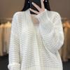 Women's Wool Knit Loose Cardigan - Autumn/Winter 2022 Fashion, Thick Short Jacket