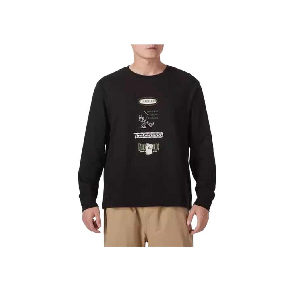 Timberland Camiseta Transpirable de Manga Larga para Hombre tops Negro A43E5-001