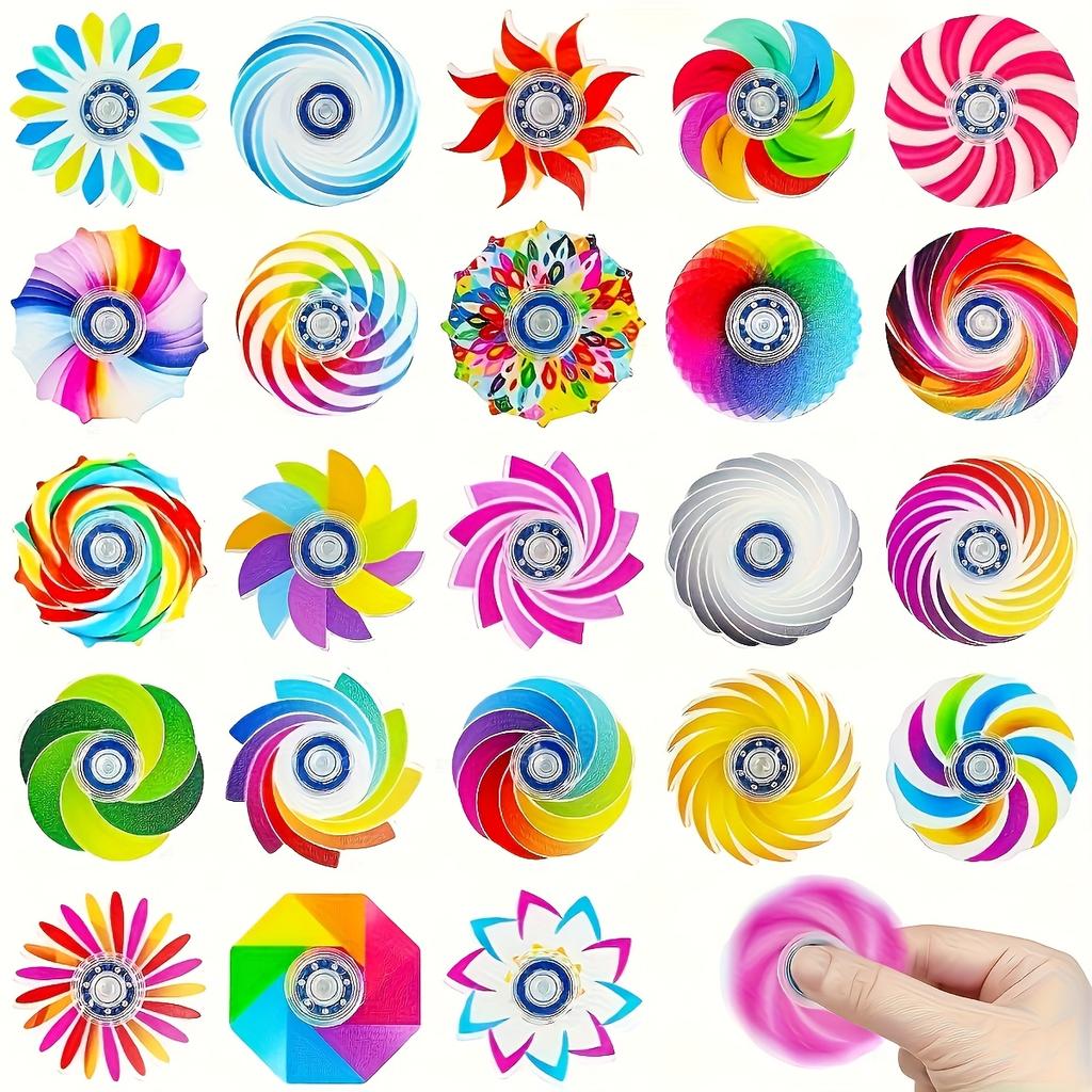 10/20/30pcs Acrylic Fidget Spinners for Stress Relief Multi Color Sensory Toys,Perfect for Christmas Gifts,Kids Party Favors Classroom Office Fun