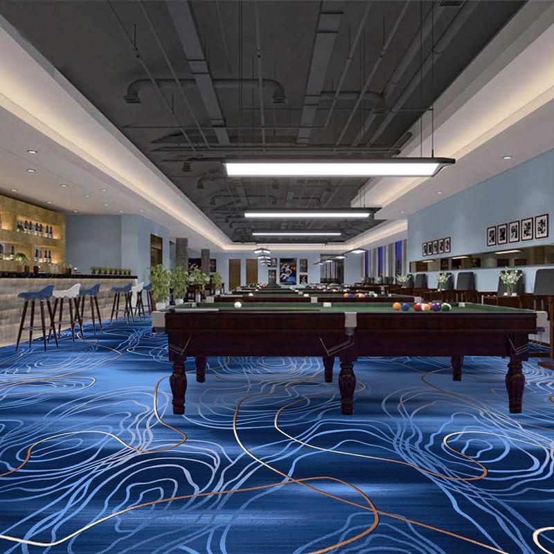 Luxury Printed Carpet for Hotel Billiard, Game, and Recreation Rooms – Wall-to-Wall Hallway and Private Room Flooring