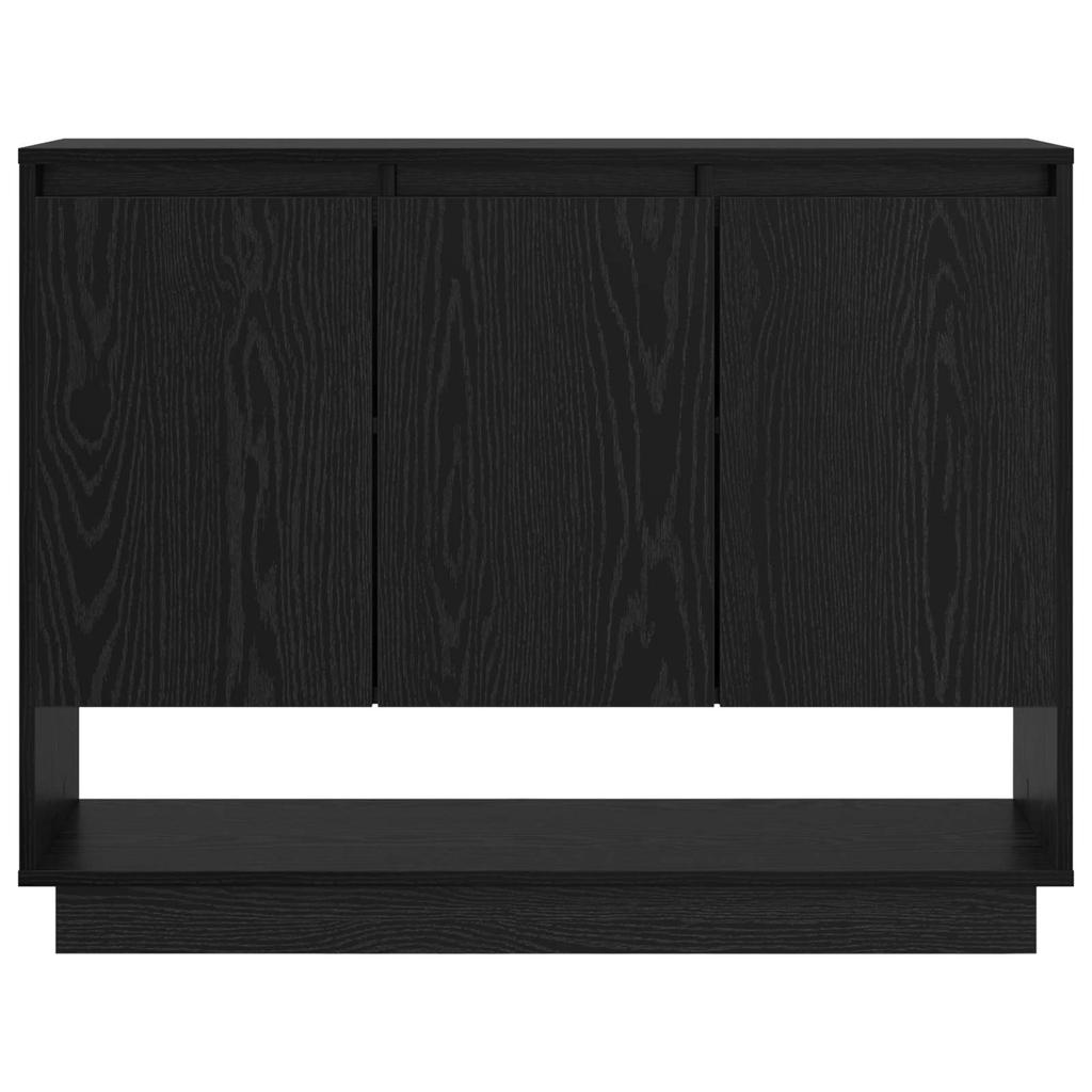 Sideboard in Black Oak Look 97 x 29 x 75 cm Particleboard